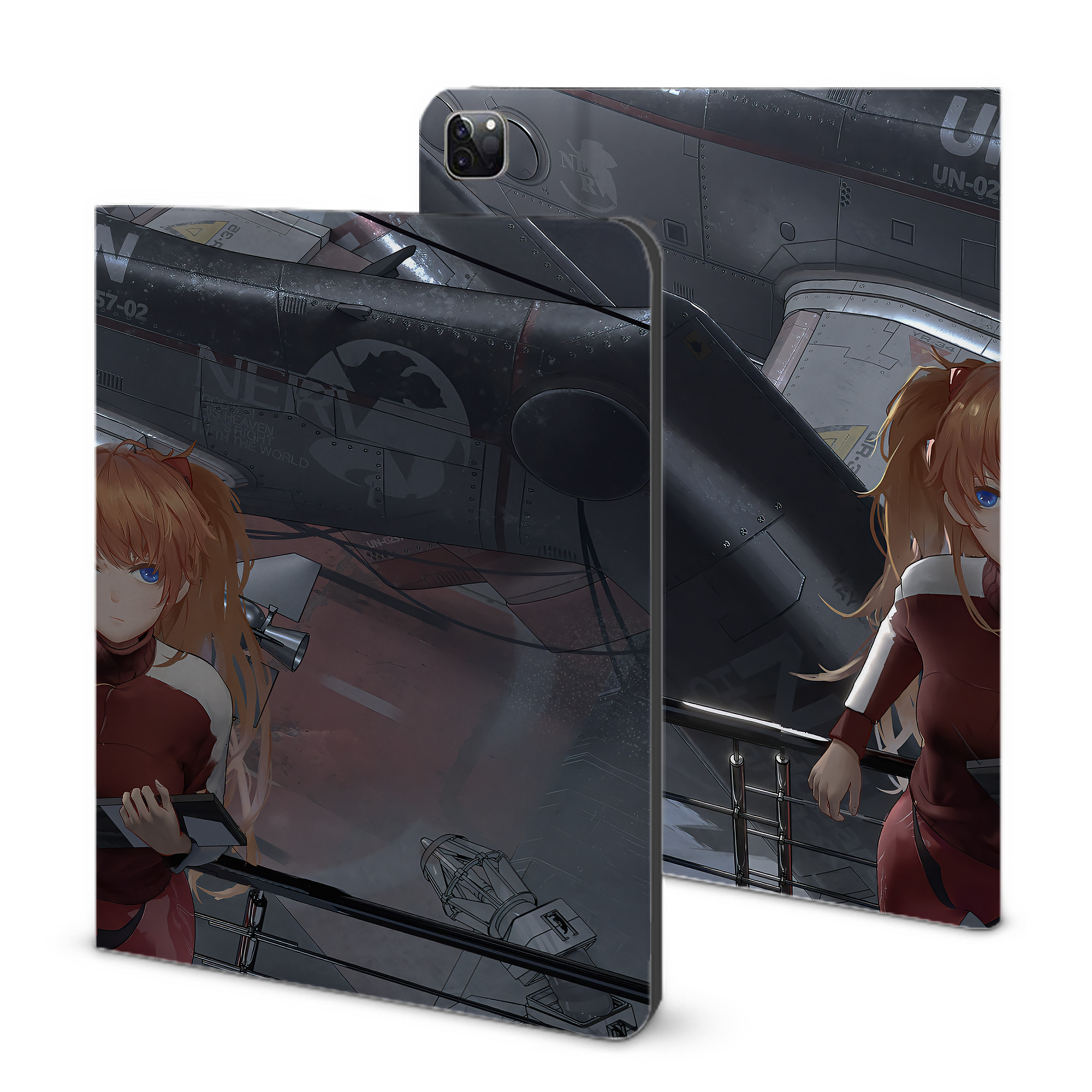 （画像用） EVA 新世紀エヴァンゲリオン IPad ケース ブック型 PUレザー TPU 耐衝撃 軽量 薄型 ペン収納なし 全面保護 IPad 各モデル対応